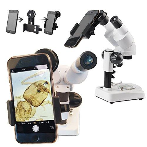 SOLOMARK Microscope Lens Cellphone Adapter, Microscope Smartphone Camera Adapter - for Microscope Eyepiece Tube 23.2mm, Built-in WF 16X Microscope Eyepiece