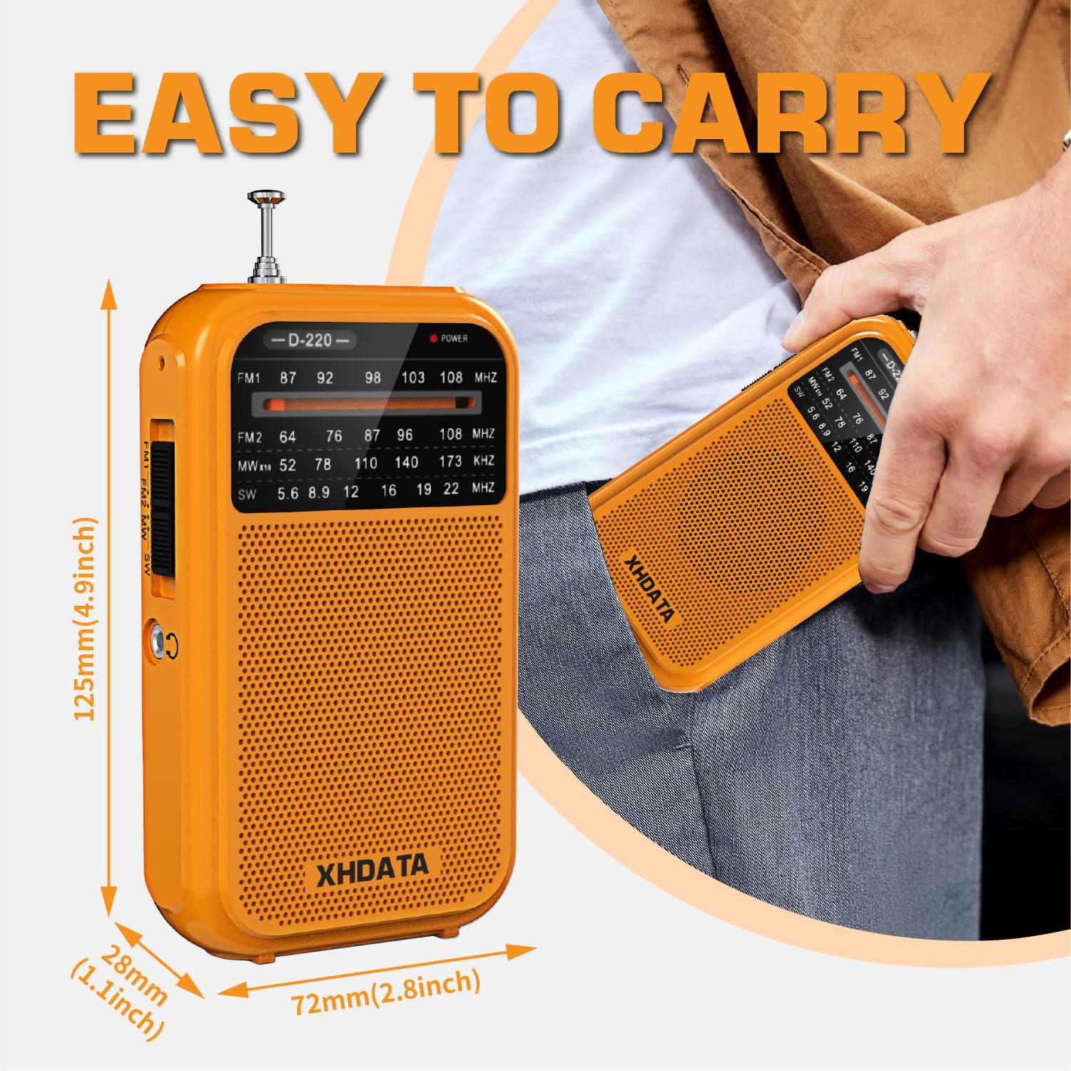 XHDATA XHDATA D109WB Radio and XHDATA D220 AM FM Portable Radio