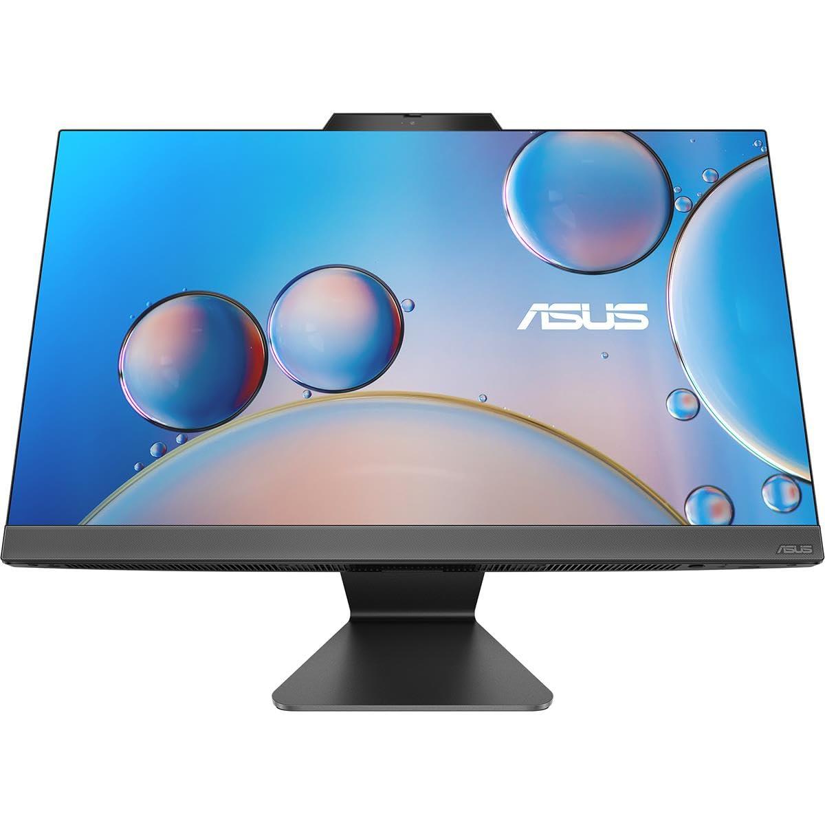 ASUS ASUS M3402 All-in-One, 23.8 FHD Touch Display, AMD Ryzen 5 7520U Processor, 16GB RAM, 512GB SSD, Windows 11 Home, Kensington Lock, Black, M3402WFA-PB504T