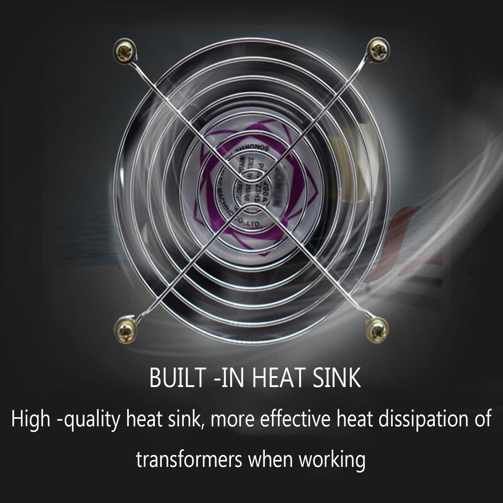 DirectNine Basics Dry Type Transformer,3 Phase Servo Transformer 415V to 380V/220V/200V Heavy Duty Voltage Transformer Converter with Circuit Break Protection,2000VA