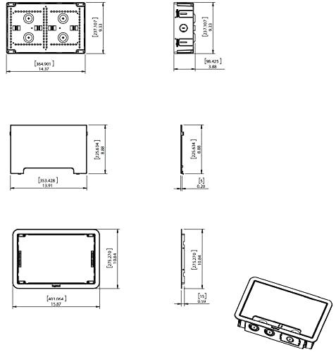 On-Q Legrand - OnQ 9 In. Media Enclosure, Wall Cable Management to Organize System Devices, Home Networking Panel Dual Purpose In Wall Enclosure for Device Storage, Media Box, White, ENP0905NAV1