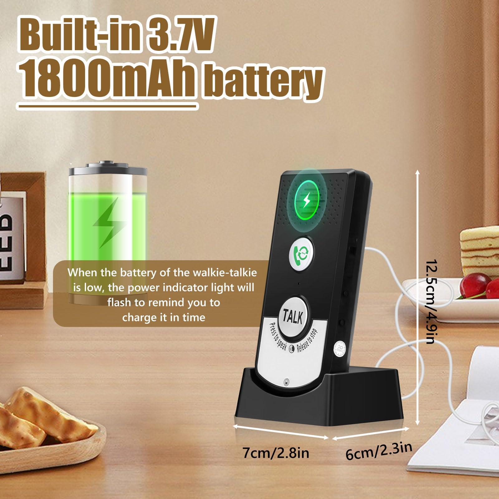 VINGVO Intercom System for Home, 2 Way Voice Intercom Wireless, Home Intercom System Super Long Range Intercomunicador Intercom Doorbell System Unit for Home Hospital Office