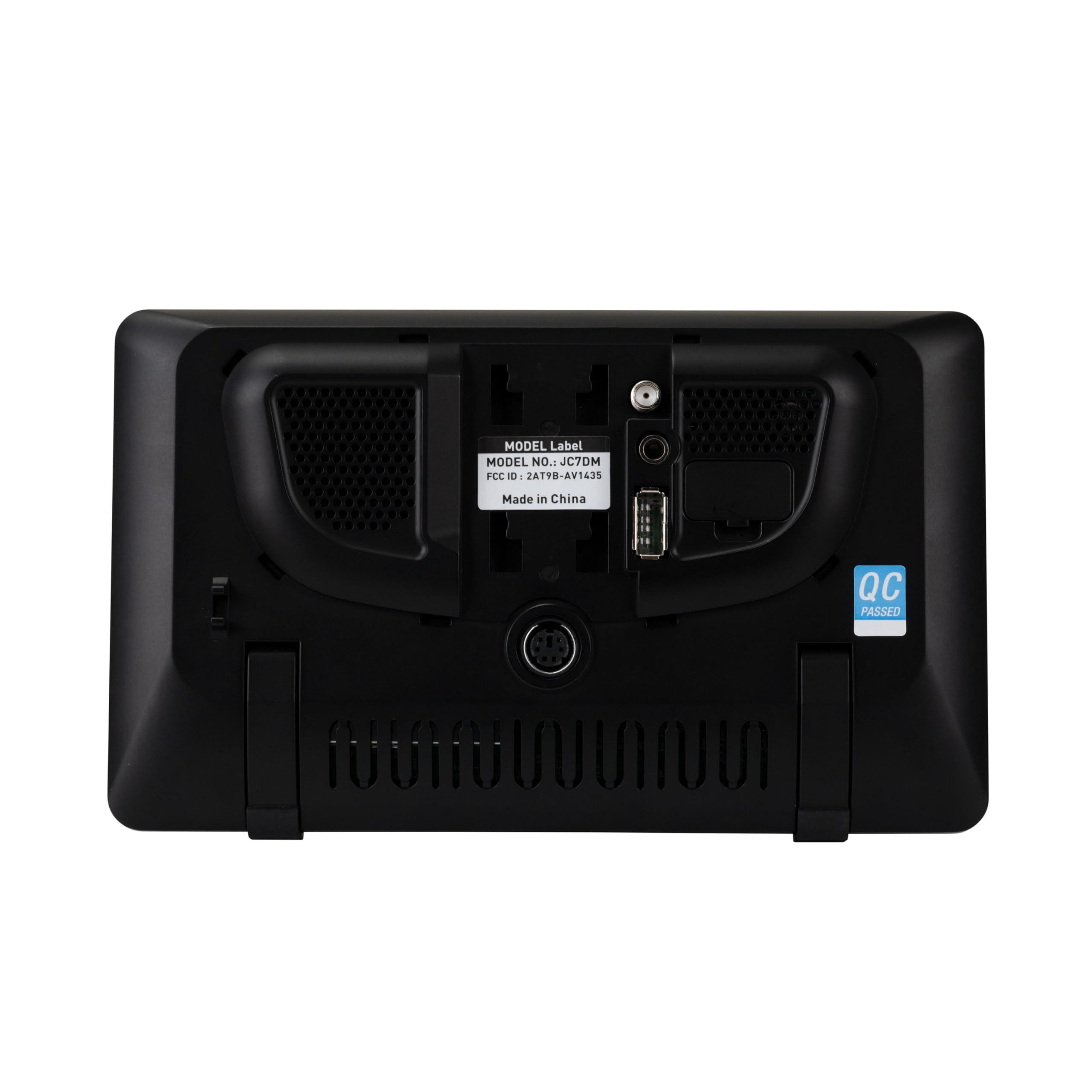 Jensen JENSEN JC7DM 7-inch Portable Wireless Dash Mount Car Stereo Radio Screen | Apple CarPlay Android | All Vehicles | Car Truck RV EV Tesla | Bluetooth Hands Free Calling & Music Streaming | USB Input