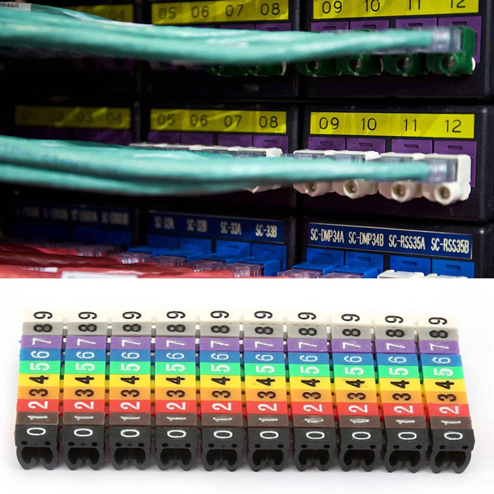 Hyuduo Digital Number Tube Wire Number Label Tube Cable Marker Colorful(100PCS KCM-4MM 4mm), Microcomputer Protection Device
