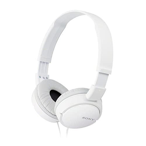 Sony Sony ZX Series Wired On-Ear Headphones with Mic, White MDR-ZX110AP
