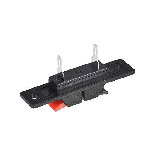 uxcell uxcell 2 Way Spring Speaker Terminal Clip Push Release Connector Cable Terminals Strip Block WP2-35