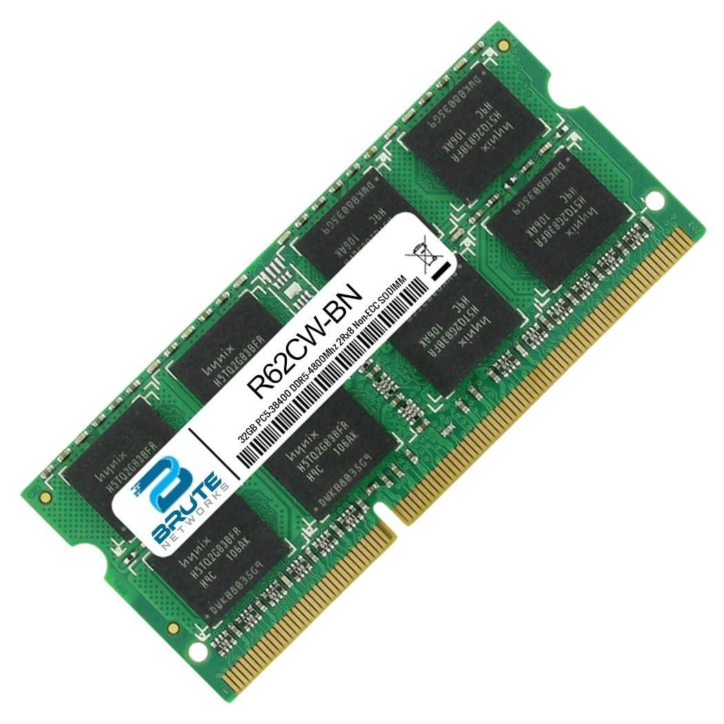 Brute Networks Brute Networks R62CW-BN - 32GB PC5-38400 4800Mhz 2Rx8 Non-ECC SODIMM (Compatible with OEM PN# R62CW)