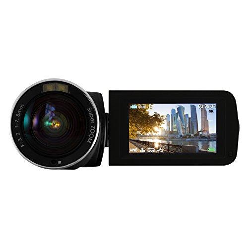 HamiltonBuhl HamiltonBuhl HDV17BK ActionPro FHD Digital Video Camera 24MP, 2.7-Inch TFT-LCD Screen with 270 Angle Rotation, 18x Digital Zoom (Black)
