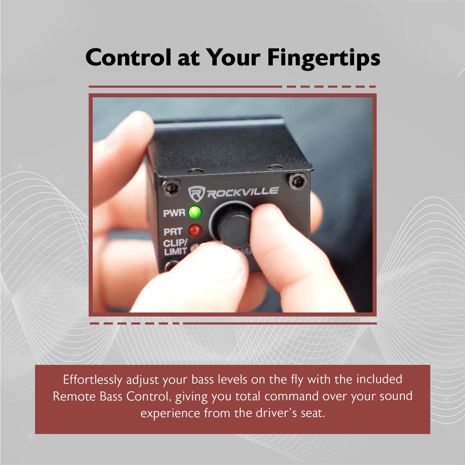 Rockville Rockville Krypton M3 4000W Mono Car Amplifier, Dyno-Certified RMS, Voltage Display, Bass Remote, Clip Indicator, Class-D, Perfect for Car Audio & Subs