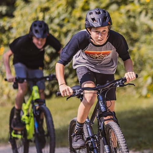 Schwinn Mongoose Capture Youth Bike Helmet, Ages 8-14, Built-in Camera Mount, Durable ABS Shell, Vents for Airflow, Adjustable Fit, Full-Range Internal Pads, Go-Pro Compatible, Helmet for Kids