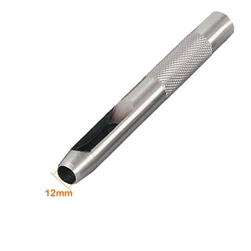 Trimming Shop Trimming Shop Steel Hollow Punch Set for Piercing Holes in Leather Paper Plastic Rubber and Vinyl Easy Secure Grip Precise Clean Cut 12mm