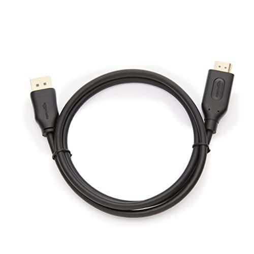 Amazon Basics Amazon Basics DisplayPort (Source) to HDMI (Display) Cable, Uni-Directional, 3 Foot, Black