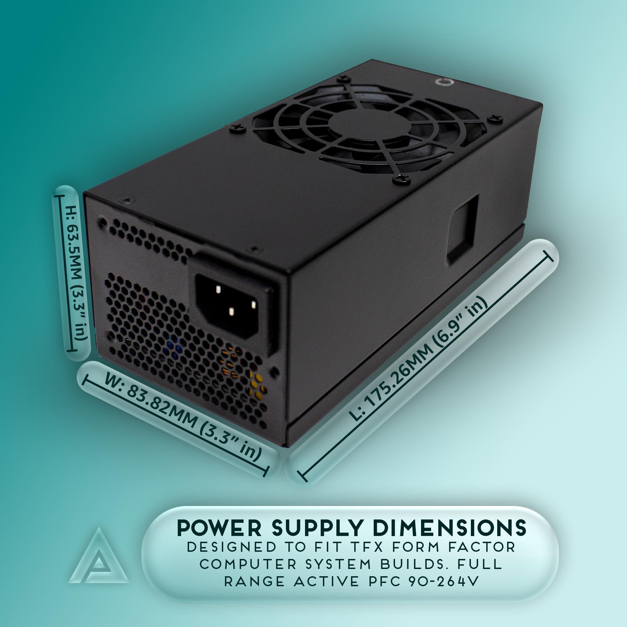 Apevia Apevia TFX-PFC400W TFX 400W Fixed Cables, Full Range Active PFC Computer Power Supply