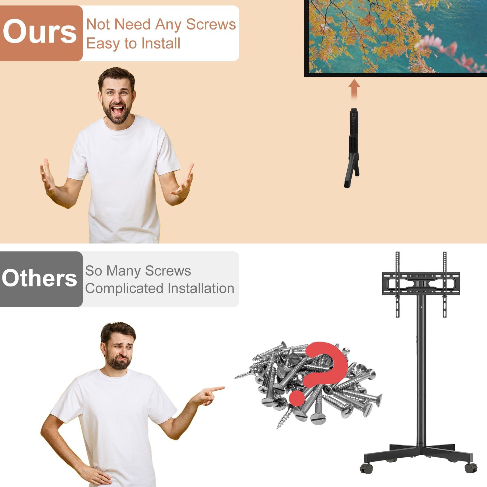 Maozhren TV Stand for Samsung TV Legs Replacement, for UN50TU7000FXZA UN50TU700DFXZA UN55TU7000FXZA UN55TU700DFXZA UN58TU7000FXZA UN58TU700DFXZA UN50TU8000FXZA LH55BETHLGFXGO, Only for Models We Listed, Black