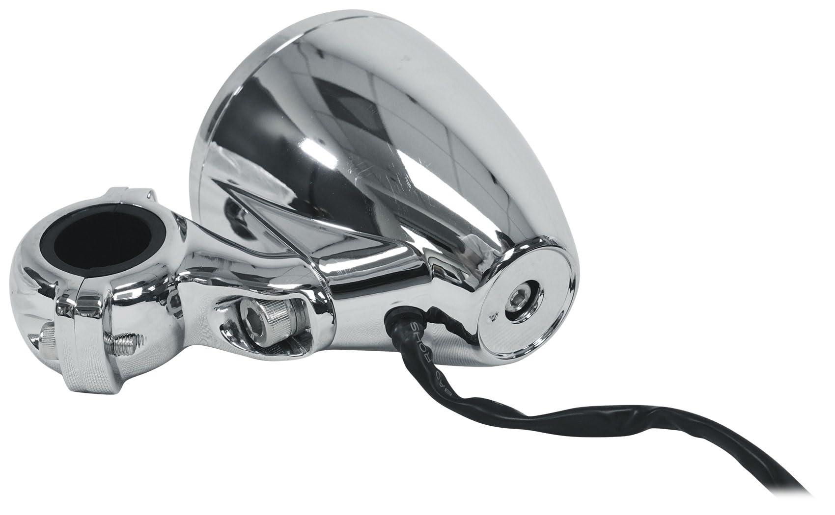 Audiosavings Audiosavings Bundle: (2) Kicker 47PSM32 3" 100w PSM Motorcycle/ATV Handlebar Speakers in Chrome PSM32 Bundle with (1) Rockville ATV220 2 Channel UTV/Motorcycle Bluetooth Amp IP65 Micro Amp (Items 3)