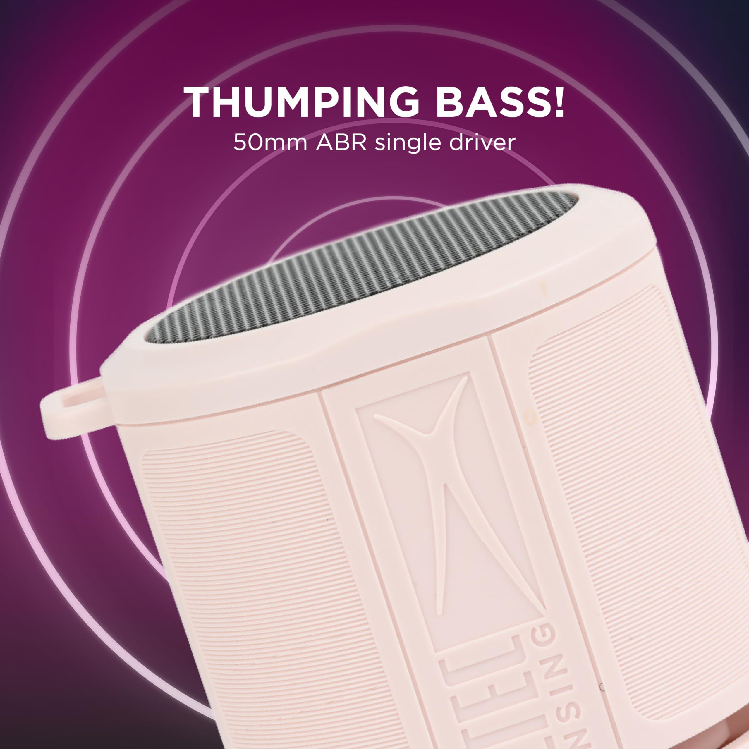 Altec Lansing Altec Lansing HydraMicro - Waterproof Bluetooth Speaker, Lightweight & Portable Speaker for Travel & Outdoor Use, Petal Pink