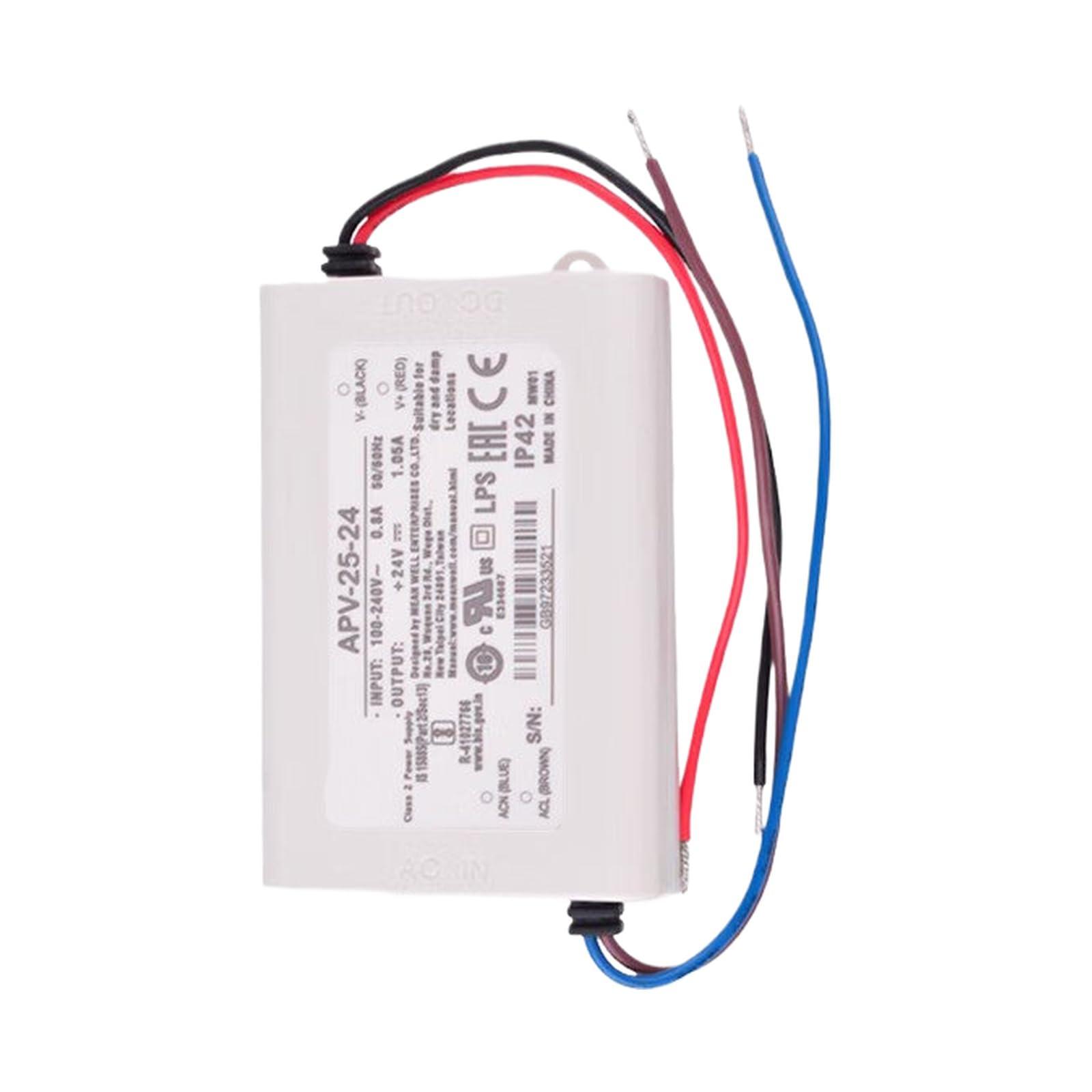 YS powered by MW Generic APV-25-24 24V 1.05A 25W Compact Power Supply for LED Lighting and Electrical Devices, White, YS-APV-25-24