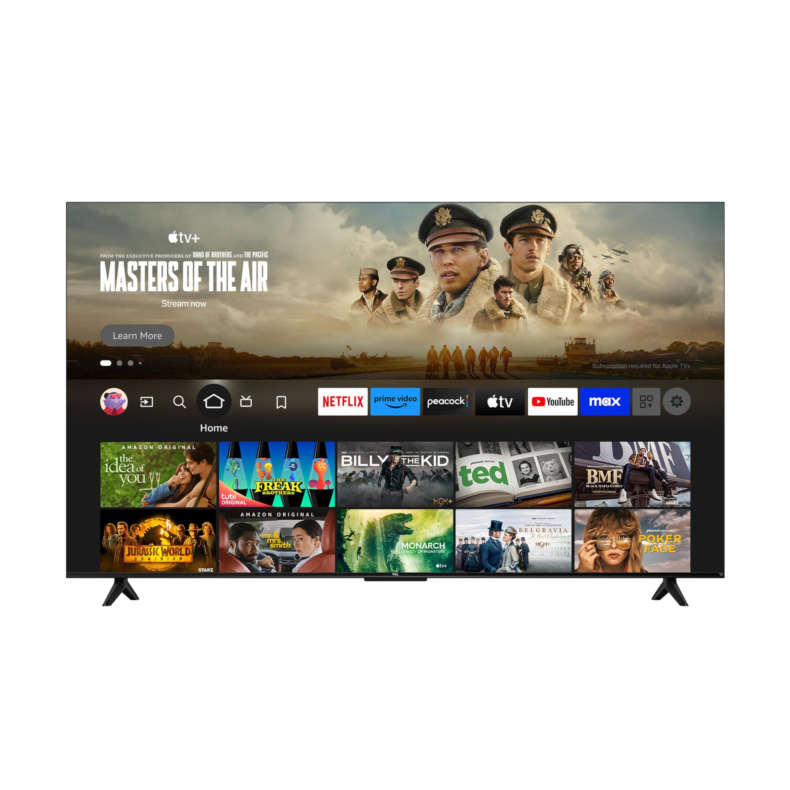 TCL TCL 65-Inch Class S5 UHD 4K LED Smart TV with Fire TV (65S551F, 2024 Model), Dolby Vision, HDR PRO+, Dolby Atmos, Alexa Built-in with Voice Remote, Apple AirPlay 2 Compatibility, Streaming Television