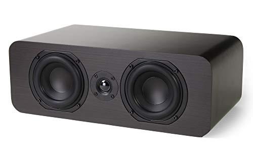 Micca Micca RB42-C Premium Center Channel Bookshelf Speaker with Dual 4-Inch Woofers and Silk Tweeter, Clearer Dialogue for Home Theater Surround Sound Systems, Single, Dark Walnut