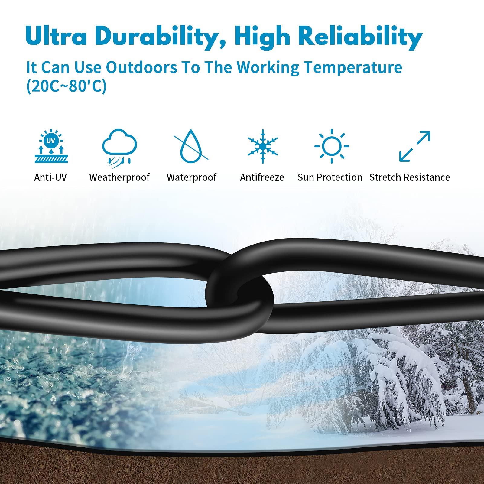 Vabogu Vabogu Cat 8 Ethernet Cable, 35ft Heavy Duty High Speed Internet Network Cable, Professional LAN Cable, 26AWG,2000Mhz 40Gbps with Gold Plated RJ45 Connector, Shielded in Wall,Indoor&Outdoor