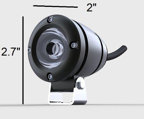 Pilotlights Mini Spotlight 10 Watt LED Fixture (9 to 30 VDC) - 10 Watt Cool White LED Spotlight for Auto, Motorcycle, Truck, RV, Boat and Aircraft