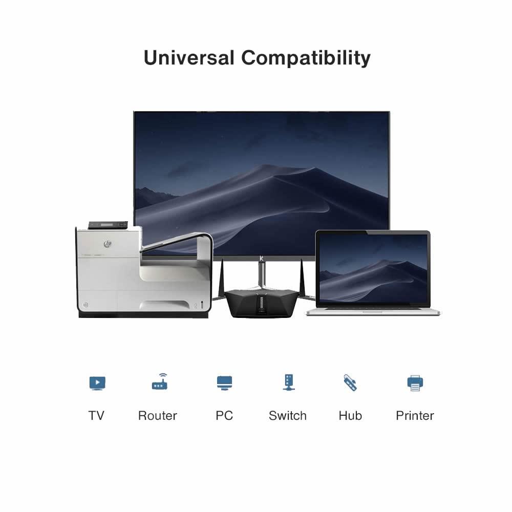 VIVOCH VIVOCH 5 Pcs Cat7 Keystone Coupler, Cat7 Keystone Jack Inline Coupler Sheilded RJ45 8P8C Cat7/Cat6A up to 10Gbps for Ethernet LAN Cable Extender Adapter