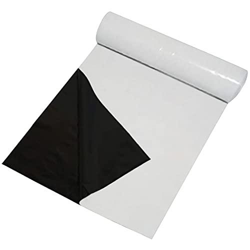 Grow1 DL Wholesale Black and White Panda Film, Plastic Sheeting Heavy-Duty for Light Reflection, Greenhouse, Poly Film, 10' x 10' 5.5 Mil Thick