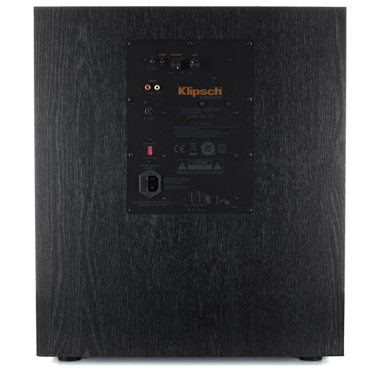 Klipsch Klipsch SPL-150 15" 800W Subwoofer, Ebony Vinyl, 2-Pack