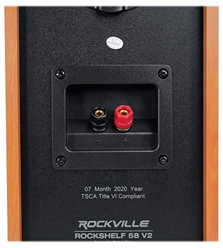 Rockville Rockville 2 RockShelf 58C 360W Wood 5.25" Home Theater Bookshelf Speakers/8 Ohm
