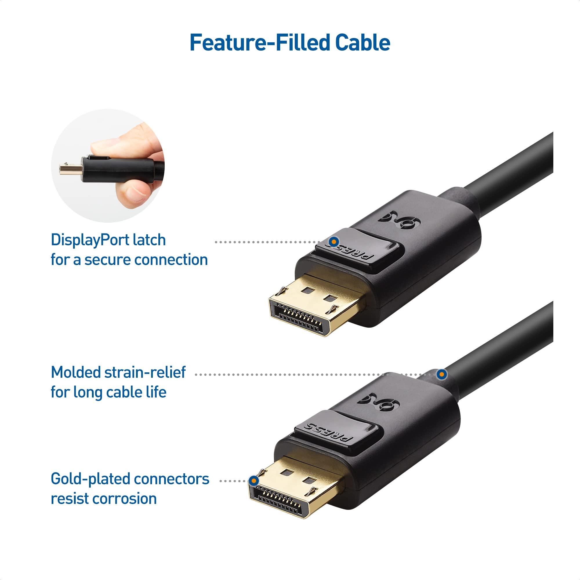 Cable Matters Cable Matters DisplayPort to DisplayPort Cable, Computer Monitor Cable 35 ft, 2K@60Hz, Display Cable, Male to Male Display Port Cable, Gold-Plated DP to DP Cable, 35 Feet