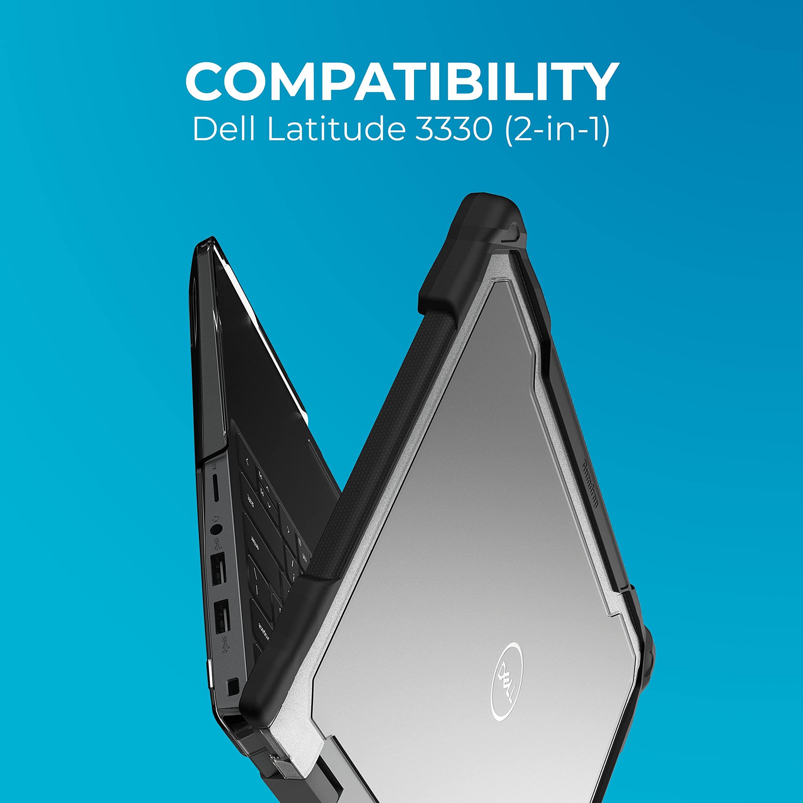 Gumdrop Cases Gumdrop SlimTech Laptop Case Fits Dell Latitude 3330 13-inch (2-in-1) Designed for K-12 Students Teachers & Classrooms Drop Tested Rugged Shockproof Bumpers for Reliable Device Protection Black