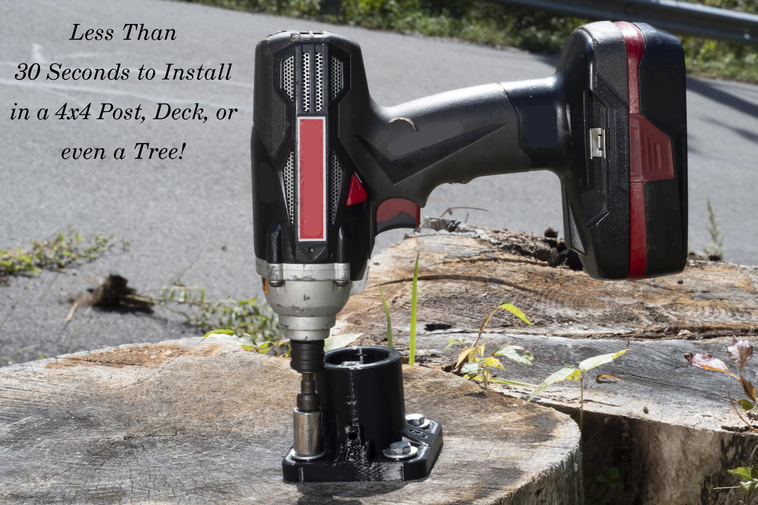 LB3D Designs Starlink Square Dish Adapter Mount for 4x4 Wood Post, Tree, Fence, Deck, Flat Surface