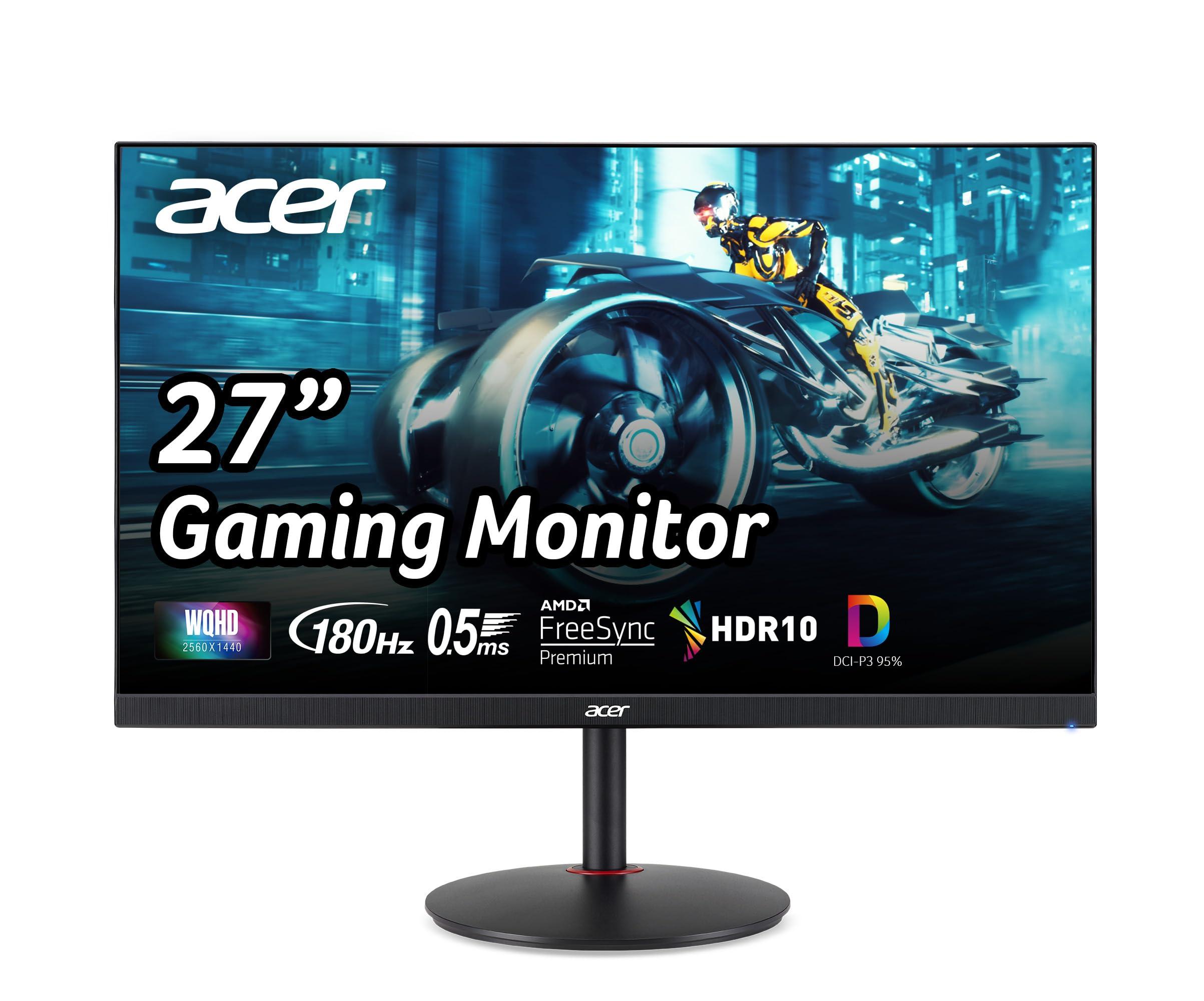 acer acer Nitro 27" WQHD 2560 x 1440 1500R Curved PC Gaming Monitor & Nitro 27" WQHD 2560 x 1440 PC Gaming IPS Monitor