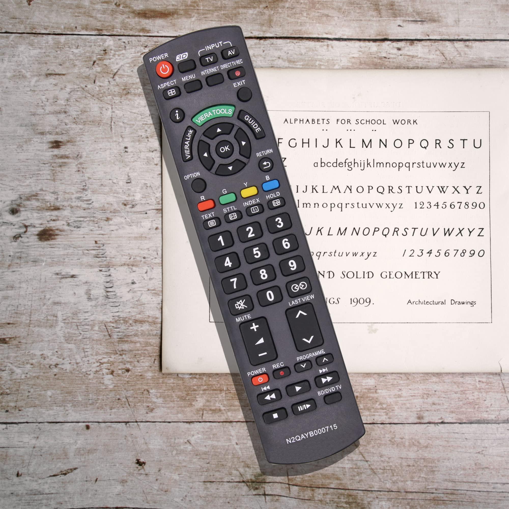 Riry Riry New Replacement Remote for Panasonic TV Remote Control for Panasonic Plasma Viera HDTV 3D LCD LED TV/DVD Player/AV Receiver