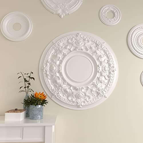 Ekena Millwork Ekena Millwork CM32JA Jackson Ceiling Medallion, 32 3/4"OD x 2 1/2"P (Fits Canopies up to 13 1/2"), Factory Primed
