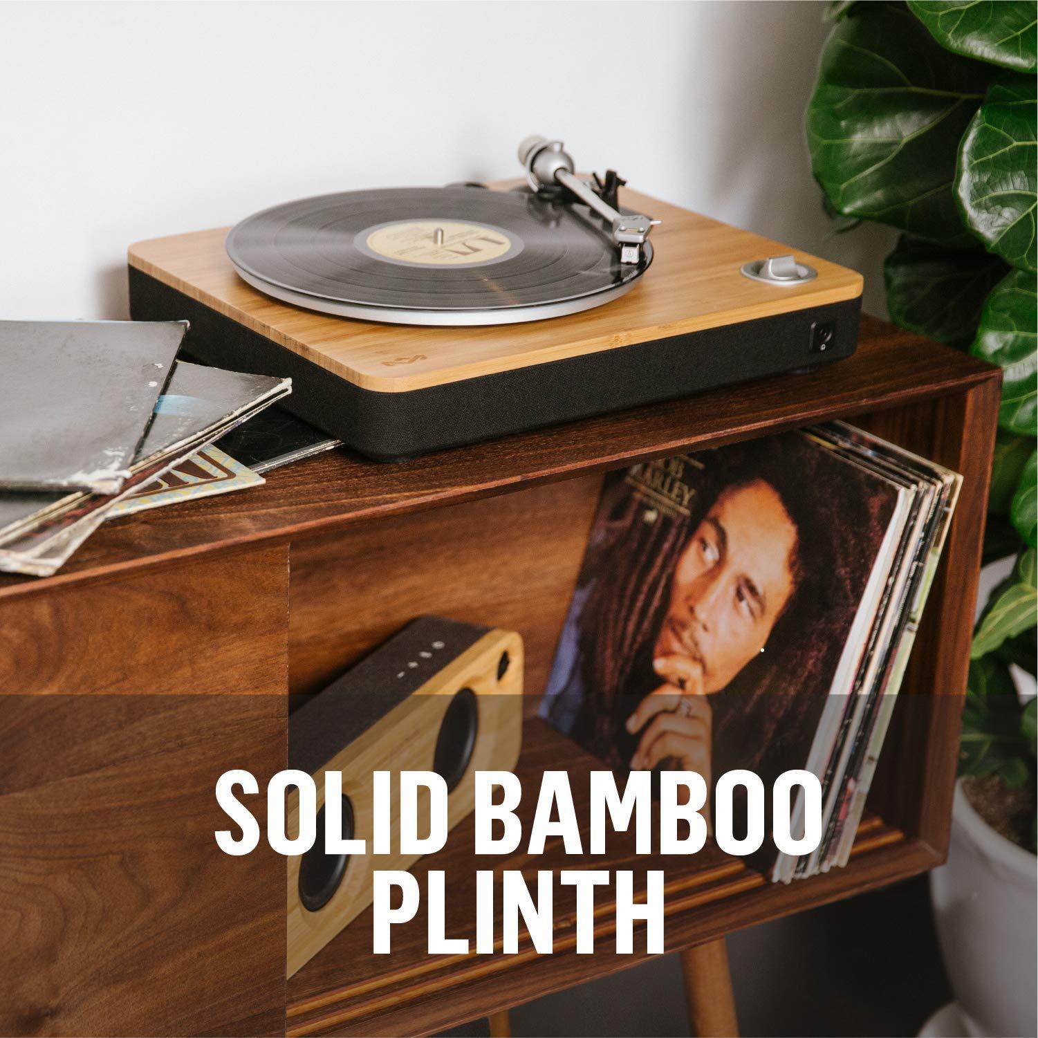 House of Marley House of Marley Stir It Up Turntable, Vinyl Record Player with 2 Speed Belt Drive for 33/45 RPM, Built in Pre-Amp, Headphone Jack and Made from Sustainable Materials. for Wired Speakers Only