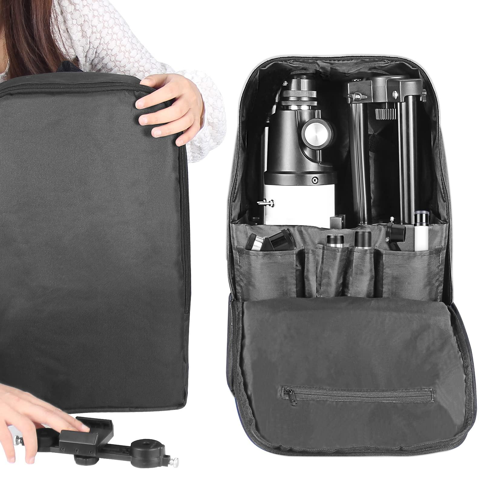 EACONN Telescopes for Adults Astronomy, 80mm Aperture 600mm Refractor Telescope for Kids & Beginners, Compact and Portable Travel Telescopio with Backpack