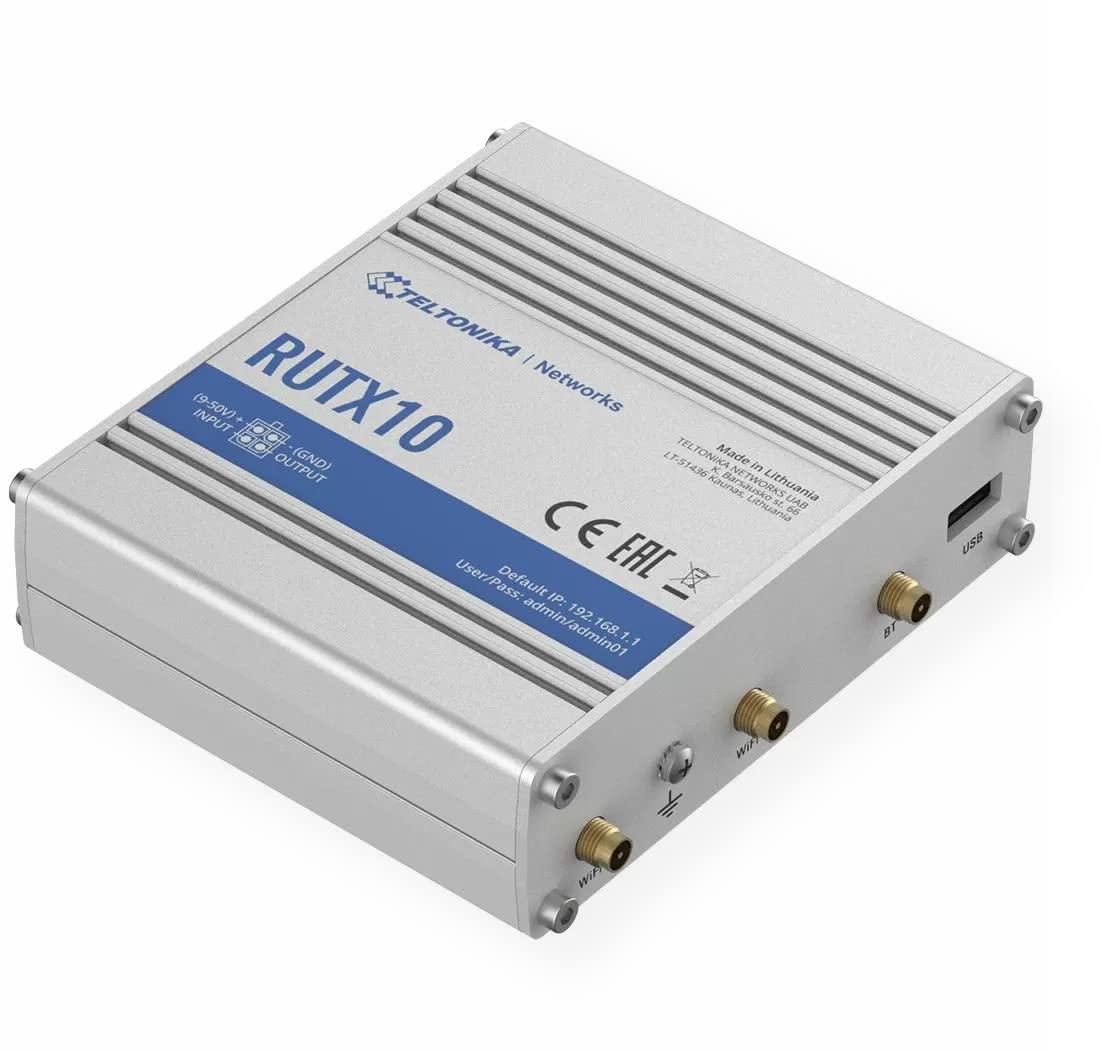 Teltonika Teltonika RUTX10000200 Professional Ethernet Router, US PSU, 4 x Ethernet Ports, Digital Input/Output for Remote Monitoring, Compatible with Teltonika Remote Management System