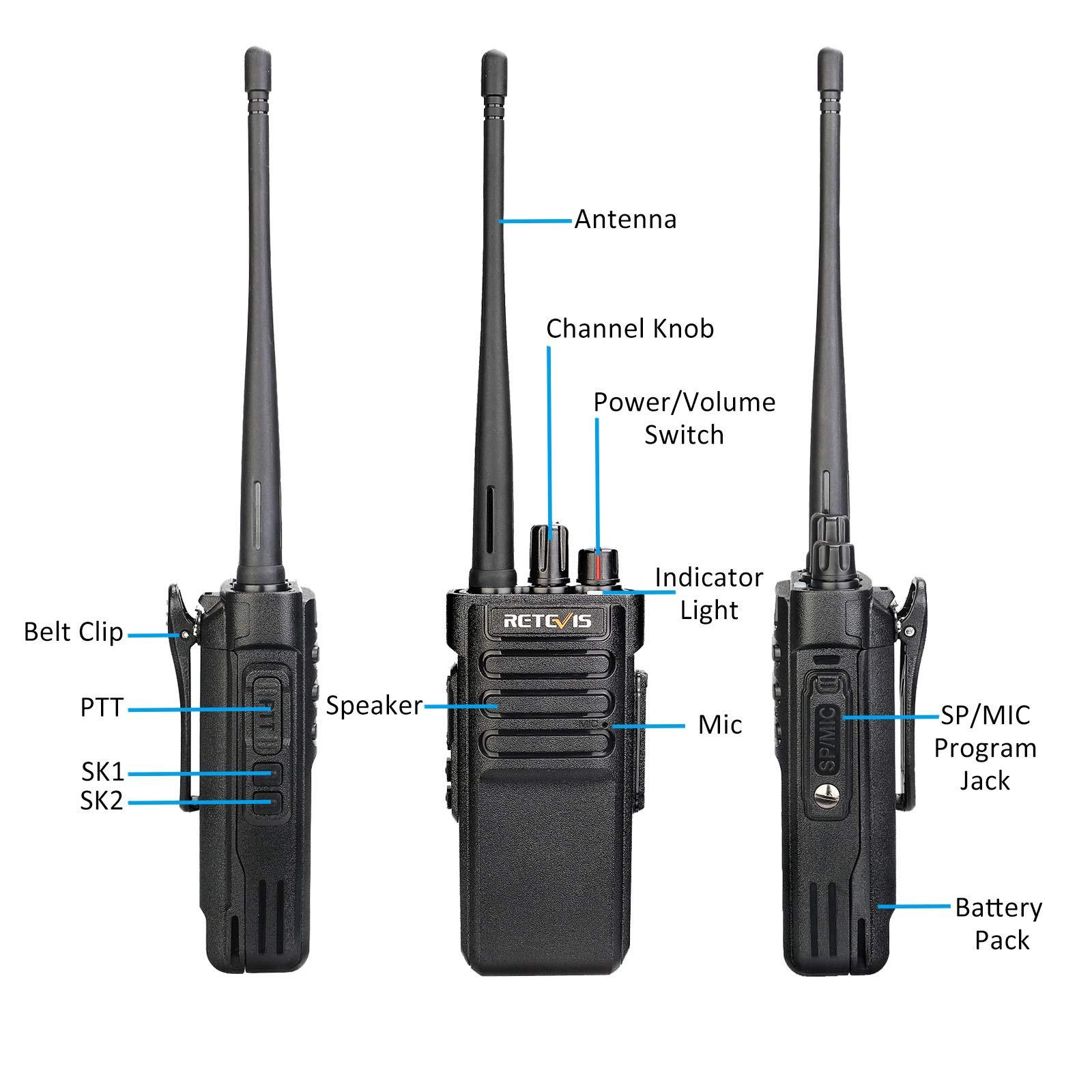 Retevis Retevis RT29 Walkie Talkies Long Range, 3200mAh Heavy Duty Two Way Radios with Charging Station(6 Pack) Bundle with Retevis RT29 Orange Walkie Talkies(4 Pack)