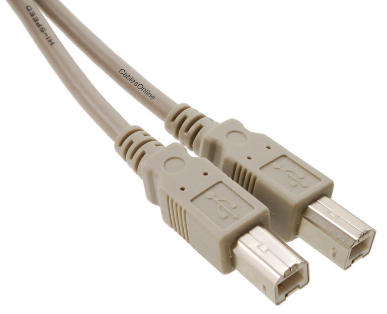 CABLESONLINE.COM ATLANTIC COMPUTERTECH CablesOnline 6ft USB 2.0 Type-B Male to Type-B Male Hi-Speed Cable, USB2-BB06