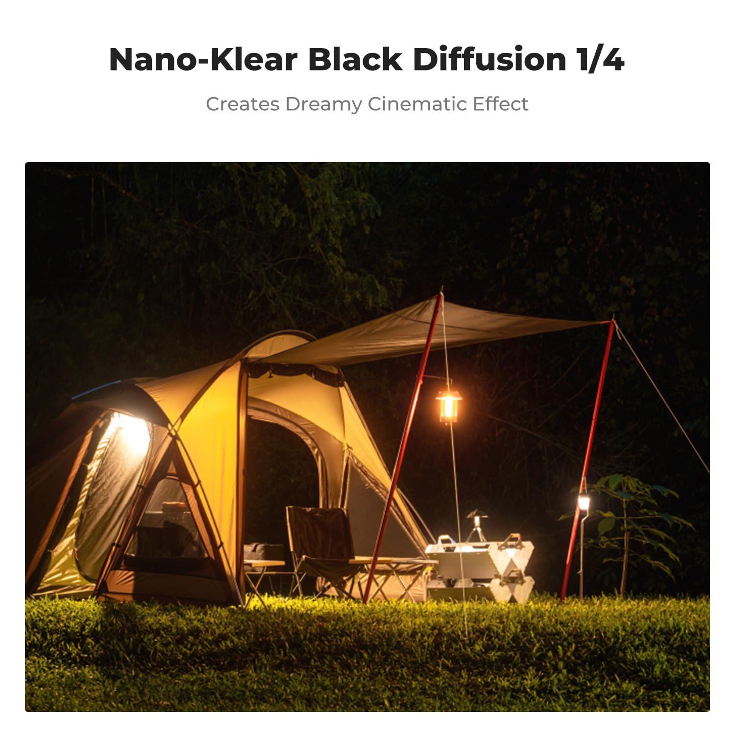 K&F Concept K&F Concept 46mm Black Diffusion 1/4 Filter Mist Cinematic Effect Filter with 18 Multi-Layer Coatings for Video/Vlog/Portrait Photography (K-Series)