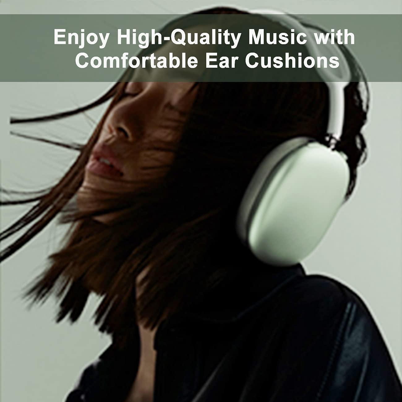 XINRUISEN XINRUISEN Replacement Earpads for Airpods Max, Ear Cushions Replacement for Airpod Max Headphone, Ear Pads Cover with Durable Mesh Fabric & Memory Foam, Comfortable and Easy Installation-Green