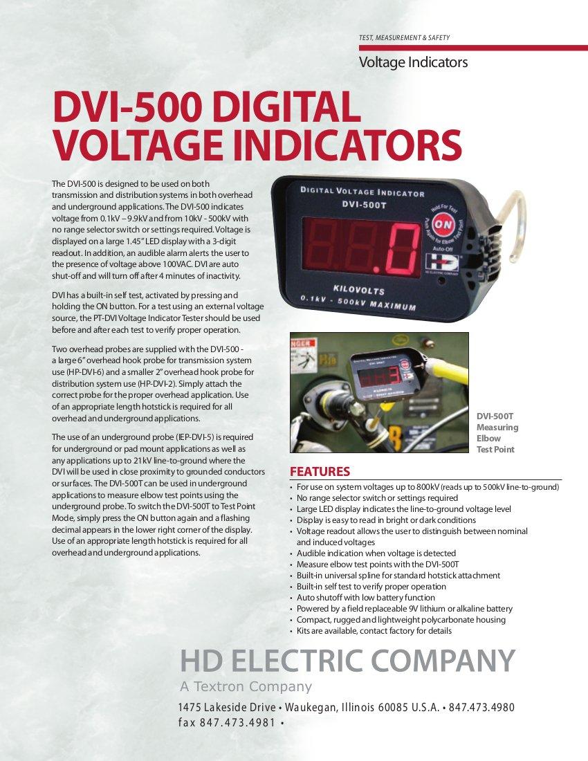 Greenlee HD Electric DVI-500 Digital Voltage Indicator