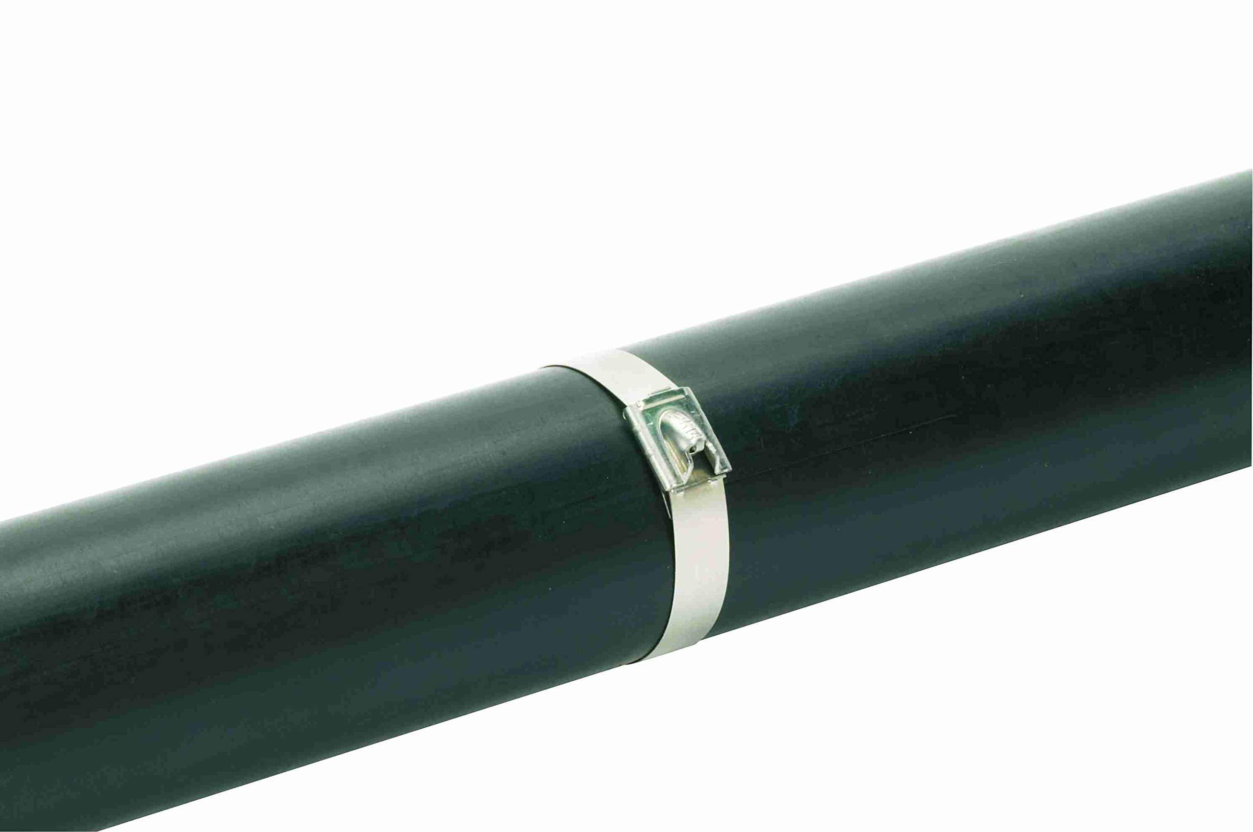 Panduit Panduit MLT2S-CP Pan-Steel Self-Locking Cable Tie, General Purpose, Standard Cross Section, AISI 304 Stainless Steel, 2.0\" Max Bundle Diameter, 0.50\" Min Bundle Diameter, 200lbs Min Tensile Strength, 0.010\" Thickness, 0.18\" Width, 7.9\" Length (P