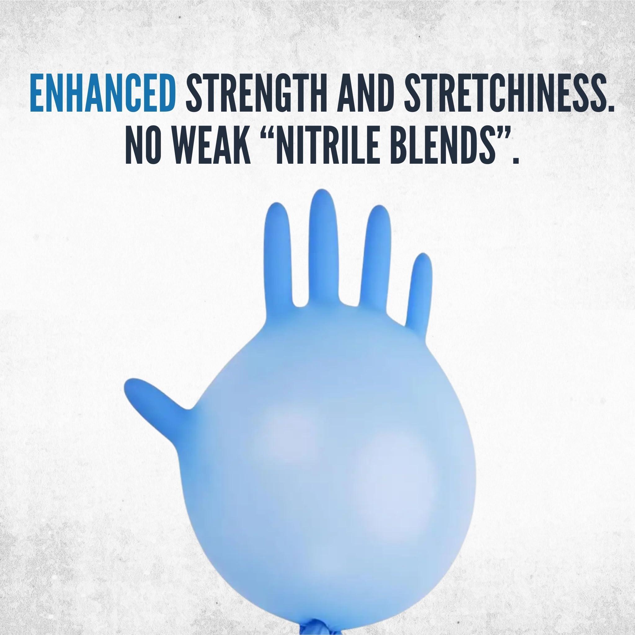 Cestus Cestus 5 Mil Nitrile Gloves Medium, Case of 1000, Disposable Latex Free, Mechanic Gloves, Cleaning Gloves Guantes Desechables (Box of 100, Medium)