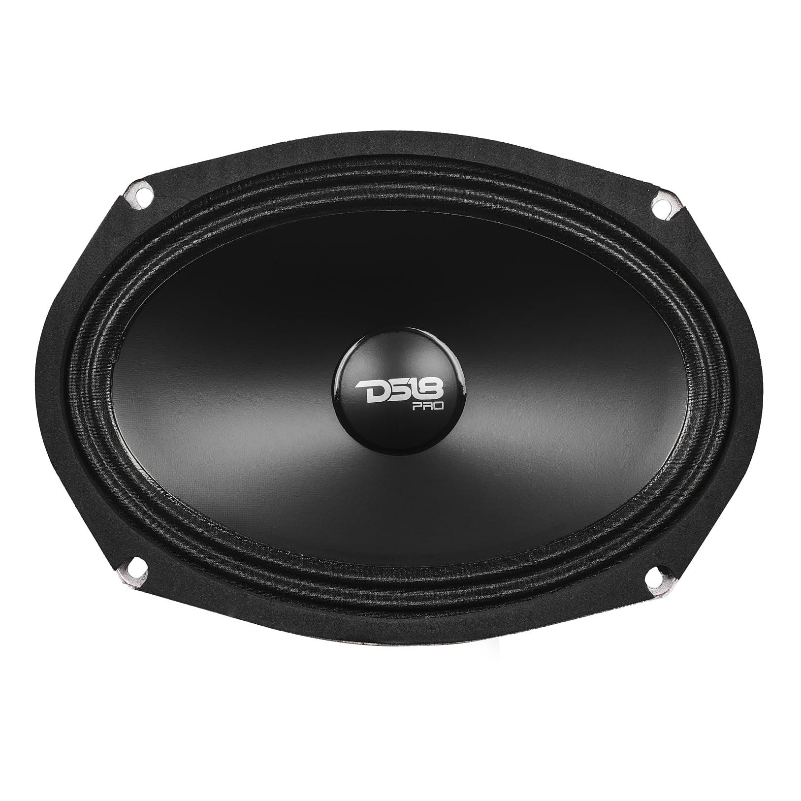 DS18 DS18 PRO-SM69.2 6x9 Shallow Water Resistant Cone Mid-Range Loudspeaker 500W Max Power, 250W RMS, 2 Ohms - Perfect for Motorcycle Applications (1 Speaker)