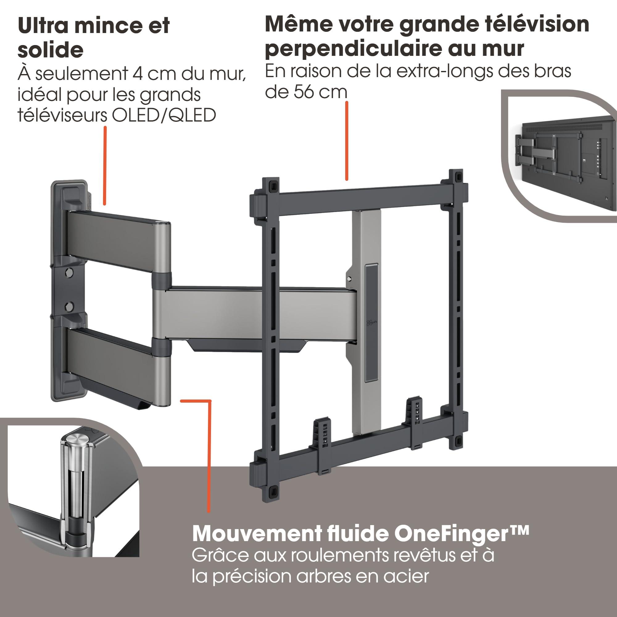 Vogel's Vogel's TVM 5445 Full-Motion Ultra-Thin TV Wall Bracket for 32-65 inch TVs, Max. 77 lbs, Swivels up to 180, Full-Motion TV Mount max. VESA 400x400, Universally Compatible