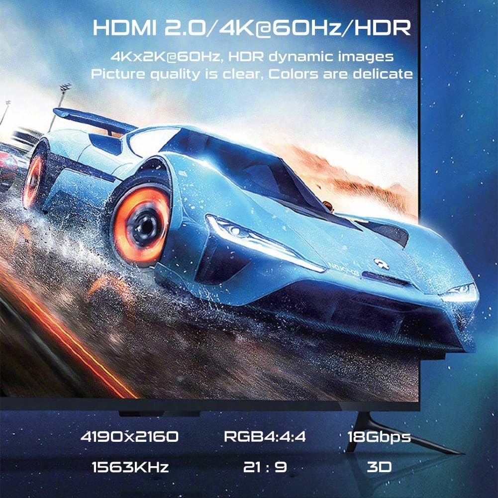 RYXN HDMI Switch 3 in 1 Out + HDMI Splitter 1 in 4 Out