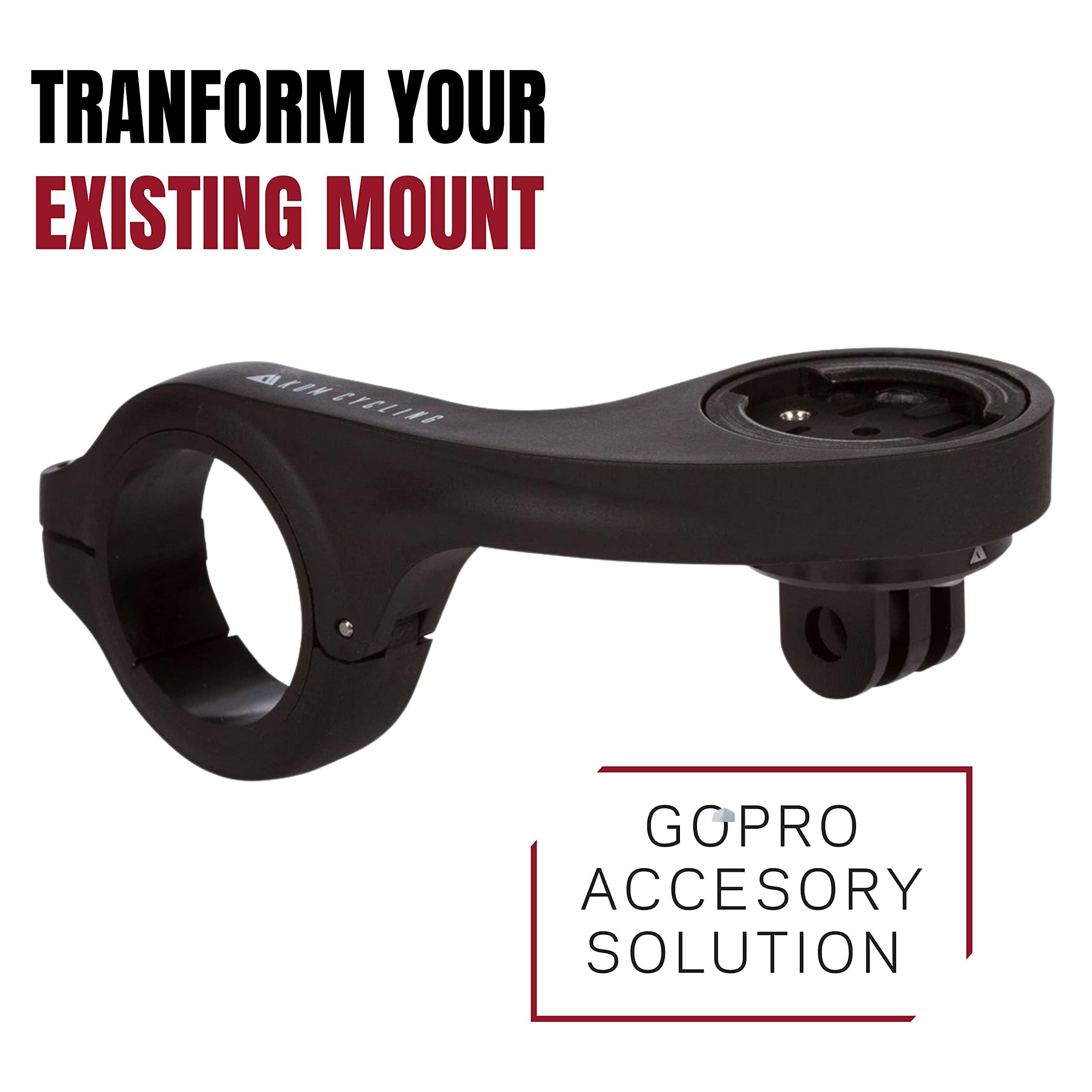 KOM Cycling KOM Cycling Wahoo Elemnt Roam & Elemnt Bolt Out Front Handlebar Mount from GoPro Adapter for Garmin Bike Mounts and Wahoo Elemnt Mounts Bundle