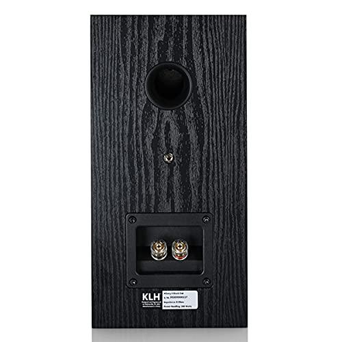 KLH KLH Albany II 2-Way Bookshelf Speakers for Premium Studio Music |High Performance Home Theater|Hi-Res Surround Sound |Deep Bass Port | Detachable Magnetic Grille | Black (Pair)